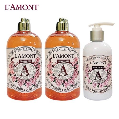 Combo 3 (2 Sữa tắm Cherry Blossom 500ml và 1 Sữa dưỡng thể Cherry Blossom 250 ml)